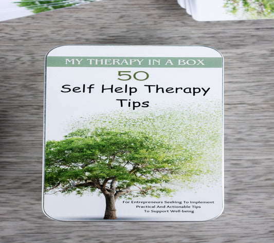 PRE-ORDER ONLY: My Therapy in a Box: 50 Self-Help Therapy Tips for Entrepreneurs